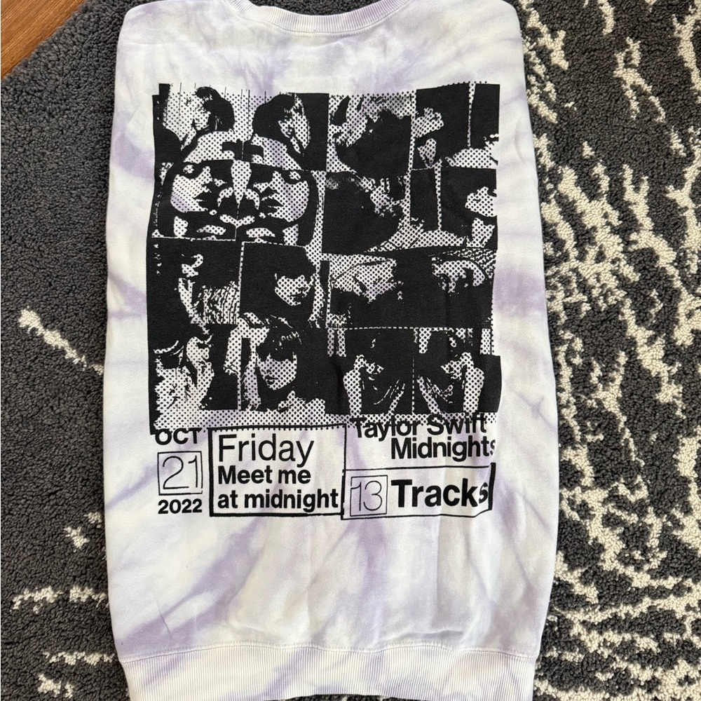 Taylor Swift Midnights Lavender Purple Tie Dye Sweatshirt - Small